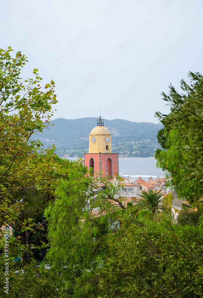 Bell tower of the church of Our Lady of the Assumption of Saint Tropez