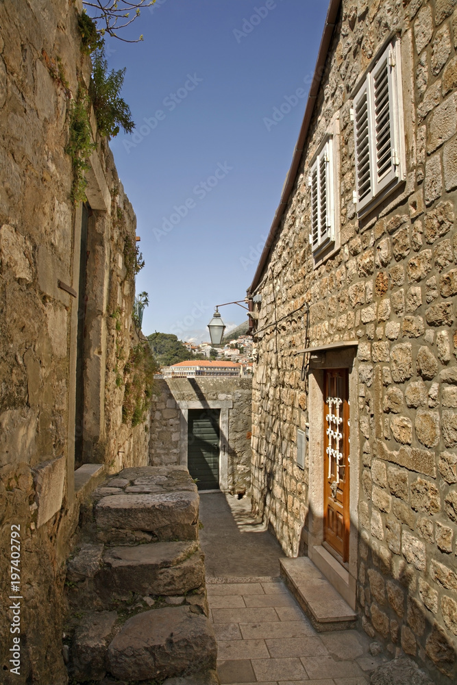 Old street in Dubrovnik. Croatia