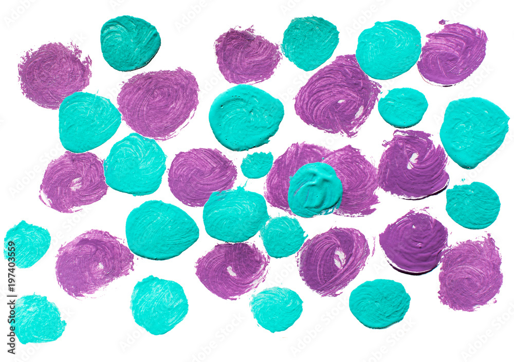 Background of turquoise and purple chaotic circles. Painted background Background of turquoise and purple chaotic circles. Painted background