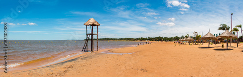 Mboi Kae beach in Encarnacion, Paraguay