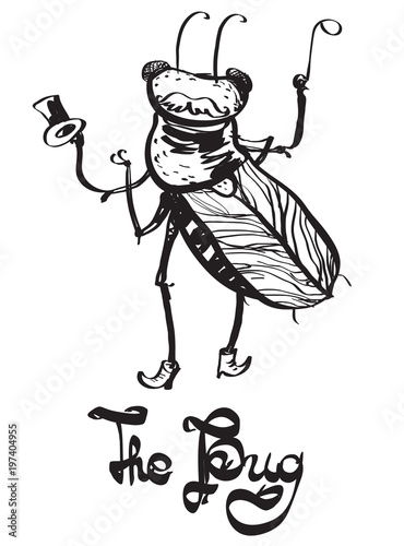 Good Beetle in Boots. Vector Illustration