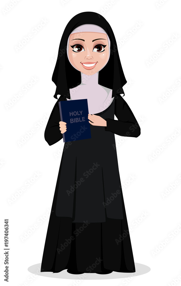 Nun cartoon character. Nun cartoon character.