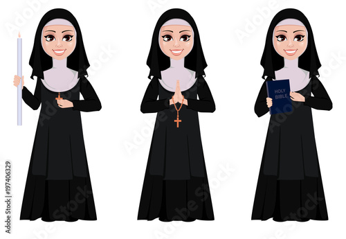 Nun cartoon character.