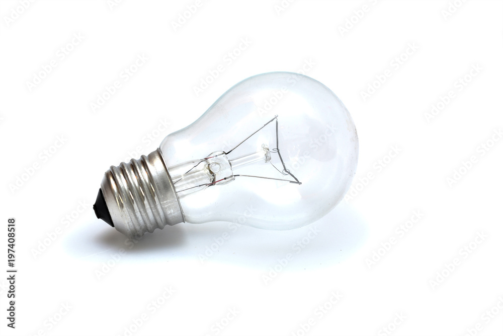 Incandescent bulbs on a white background Incandescent bulbs on a white background
