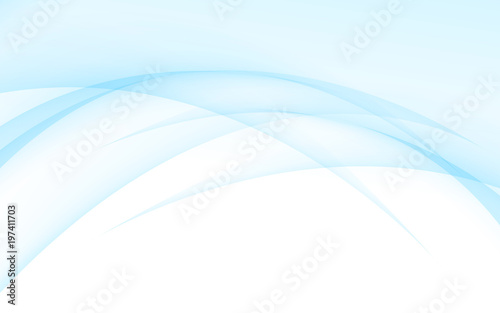 Fototapeta Abstract blue waves - data stream concept. Vector Illustration