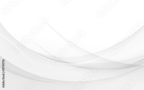 Abstract gray waves - data stream concept. Vector Illustration