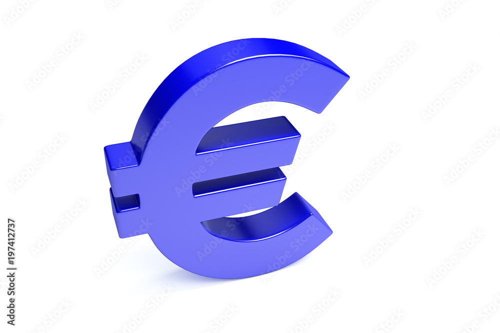 Euro Icon On White With Clipping Path Euro Icon On White With Clipping Path
