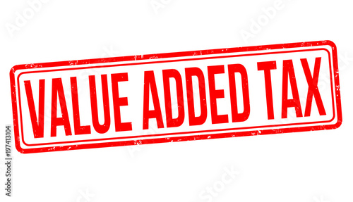 Value added tax grunge rubber stamp