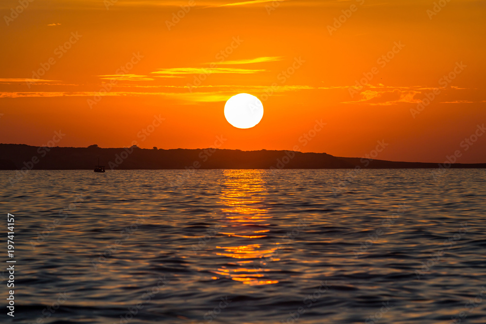 Sunset over sea