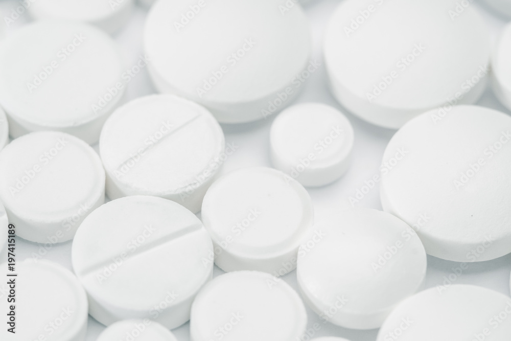 white pills and tablets capsule isolated on white background white pills and tablets capsule isolated on white background