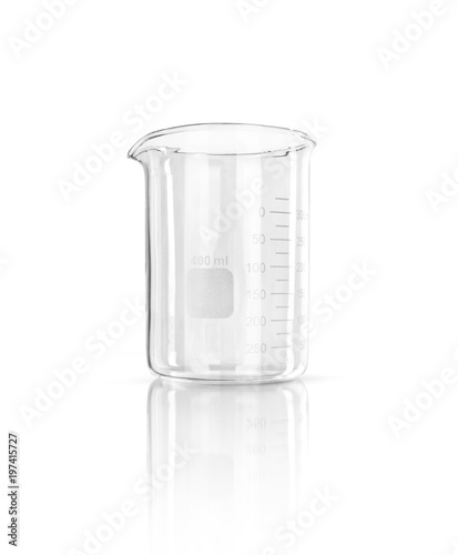 laboratory glassware isolated on white background