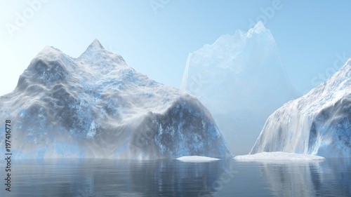 Wallpaper Mural icebergs, ice in the northern sea Torontodigital.ca