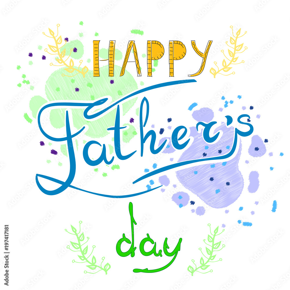 Father's day vector  with background  and text wording for greeting  card and certificate father day sale