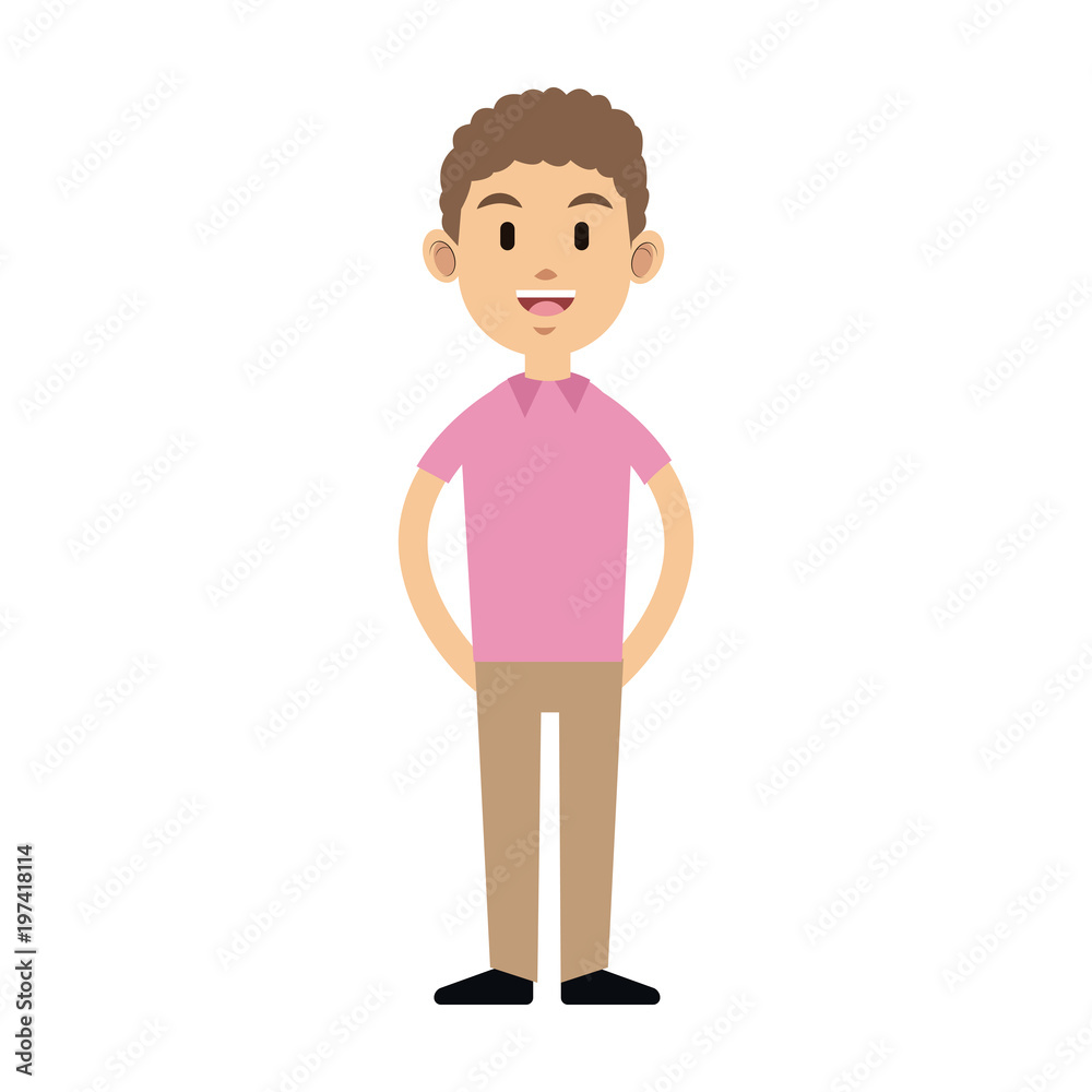 Young and fashion man cartoon vector illustration graphic design Young and fashion man cartoon vector illustration graphic design