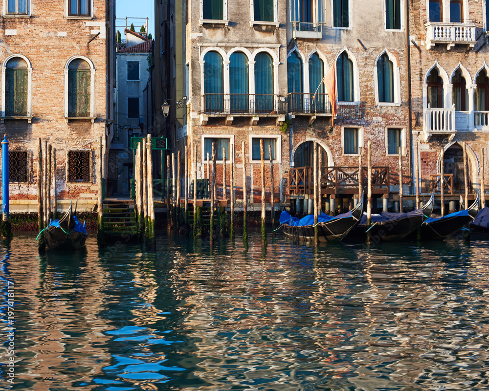 Obraz premium Grand Canal and Gondolas, Venice, Italy
