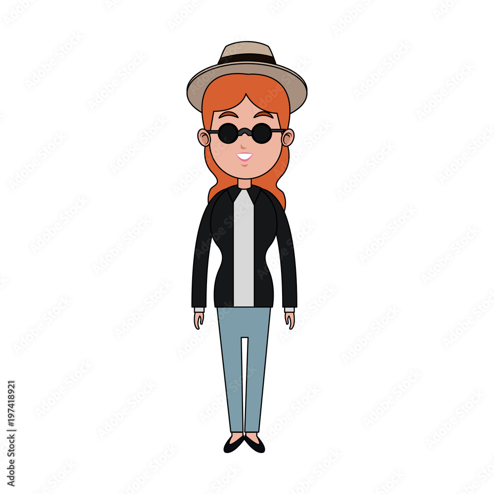 Young fashion woman vector illustration graphic design