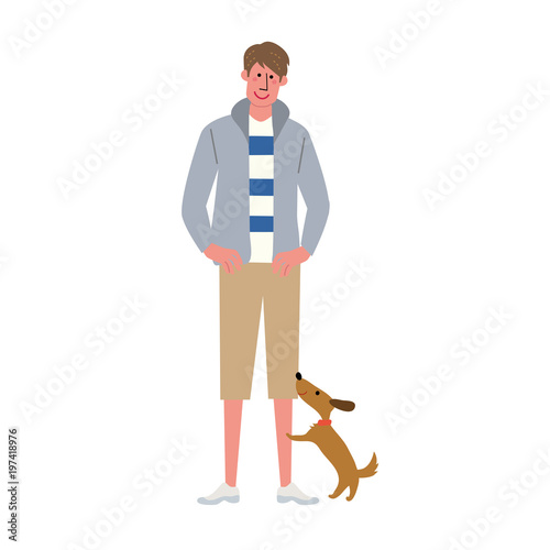 若い　男性　イラスト
