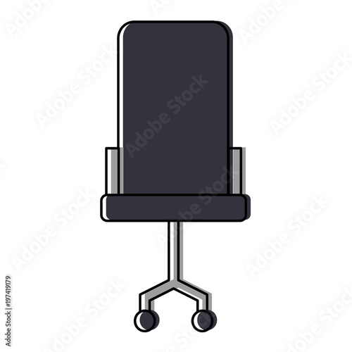 comfort armchair wheels furniture office vector illustration