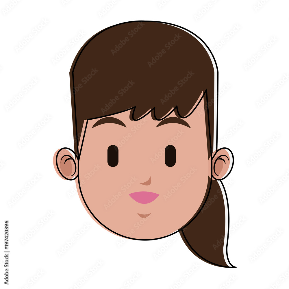 Woman face cartoon vector illustration graphic design Woman face cartoon vector illustration graphic design