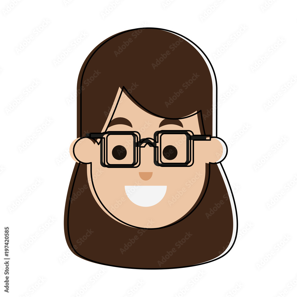 Woman face cartoon vector illustration graphic design Woman face cartoon vector illustration graphic design