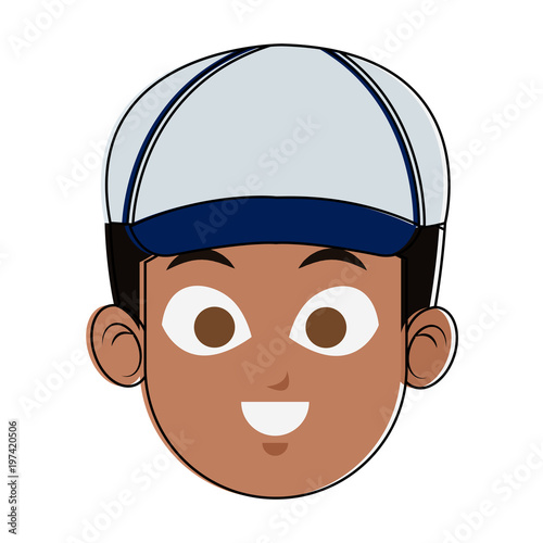 Baseball player cartoon icon vector illustration graphic design