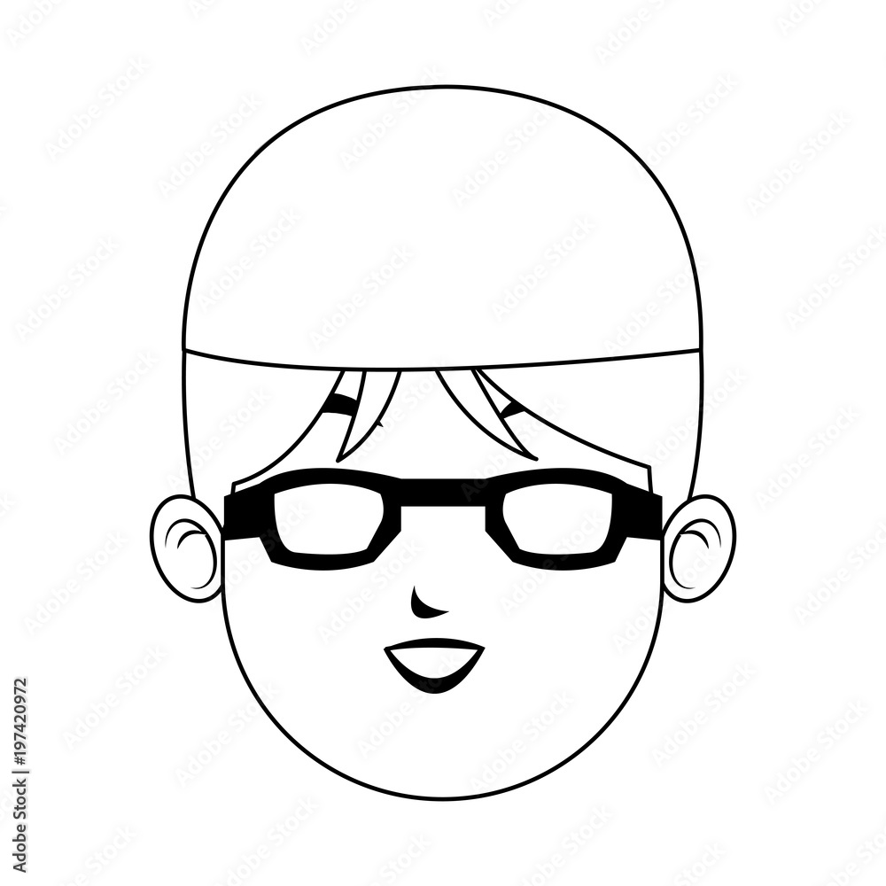 Fototapeta premium Man swimmer cartoon vector illustration graphic design