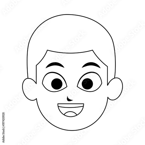 Man face cartoon vector illustration graphic design