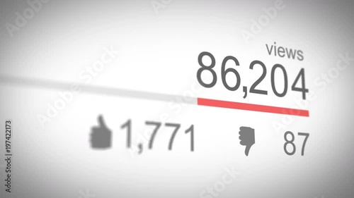 Social Media View Counter 01 Red photo