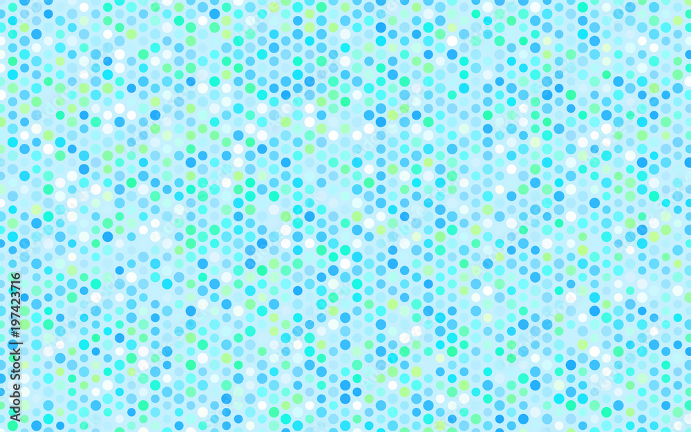 Light Blue, Green vector pattern of geometric circle shapes.