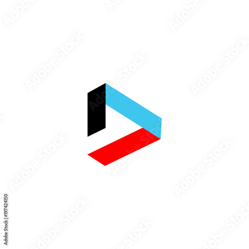 Free Download art of colourful letter D logo vector - GFXLoad