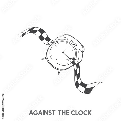 Photos Against the clock idiom vector