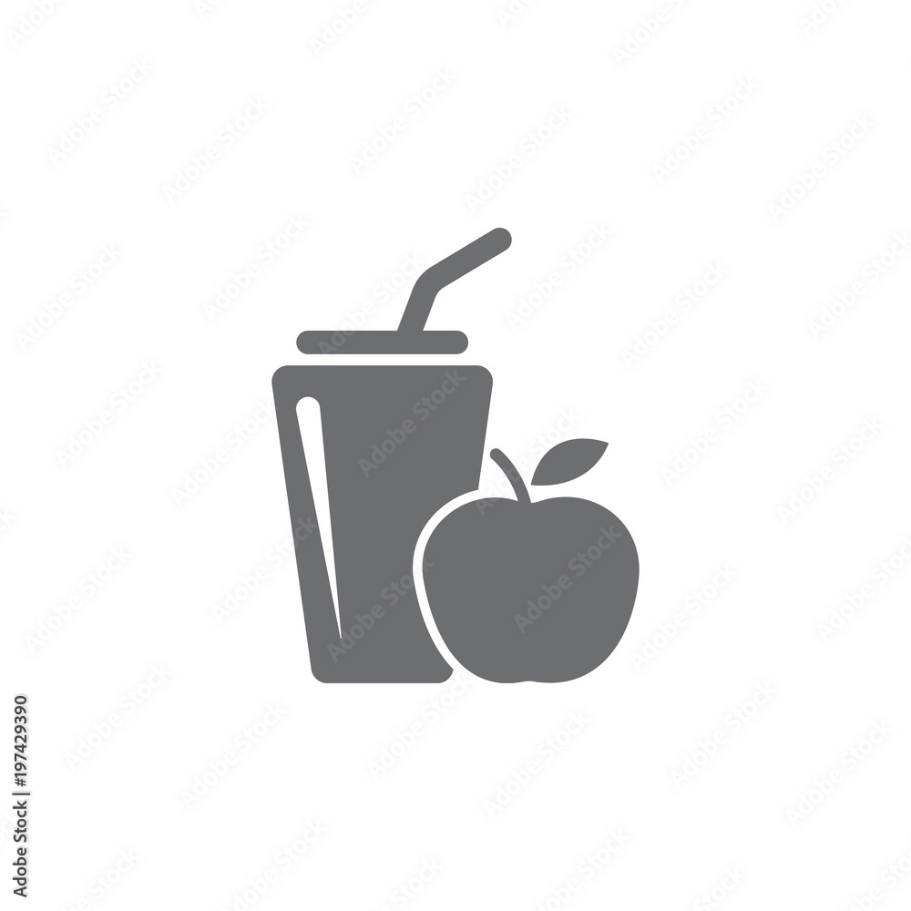 Obraz premium Apple juice icon. Simple element illustration. Apple juice symbol design template. Can be used for web and mobile