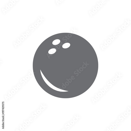 Bowling ball icon. Simple element illustration. Bowling ball symbol design template. Can be used for web and mobile
