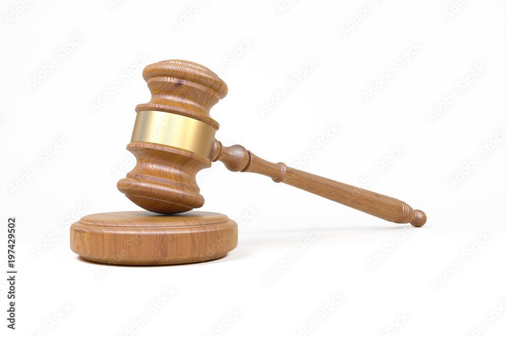Gavel On White With Clipping Path Gavel On White With Clipping Path
