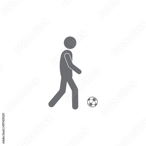 man with a soccer ball icon. Simple element illustration. man with a soccer ball symbol design template. Can be used for web and mobile