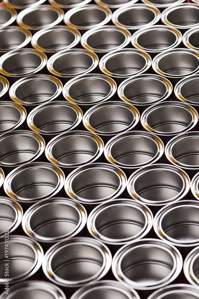 Tin metal cans, Painting background Tin metal cans, Painting background