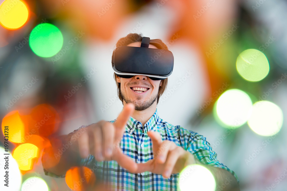 man in vr headset man in vr headset