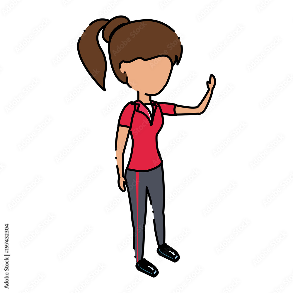 avatar woman standing over white background, colorful design. vector illustration avatar woman standing over white background, colorful design. vector illustration