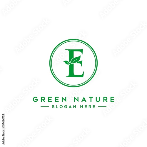 Free Download letter E logo concept, nature green leaf symbol, initials  icon design - GFXLoad
