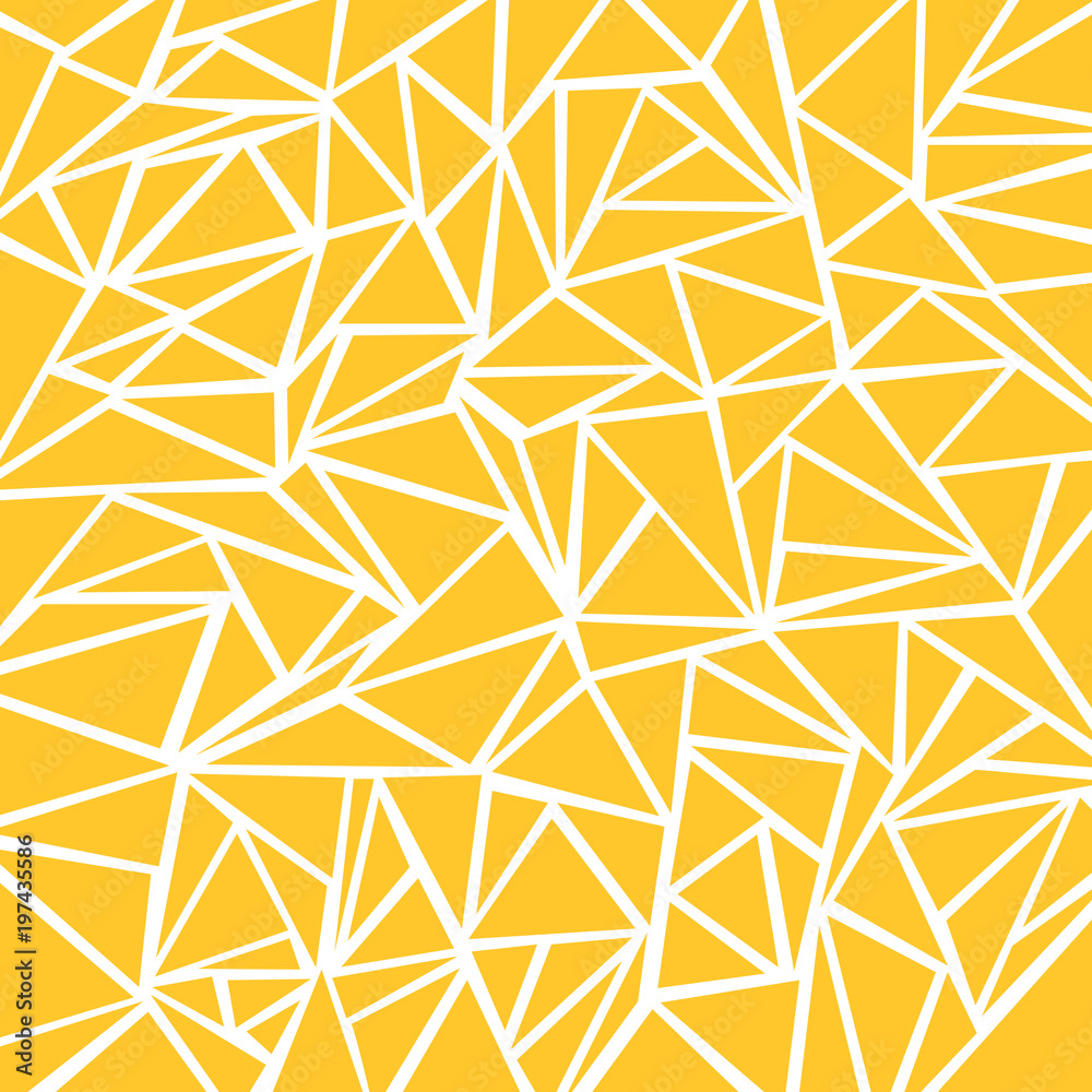 Fototapeta premium Abstrakcjonistyczna żółta musztarda, biali geometryczni i trójbokowi wzory dla tło tekstury.