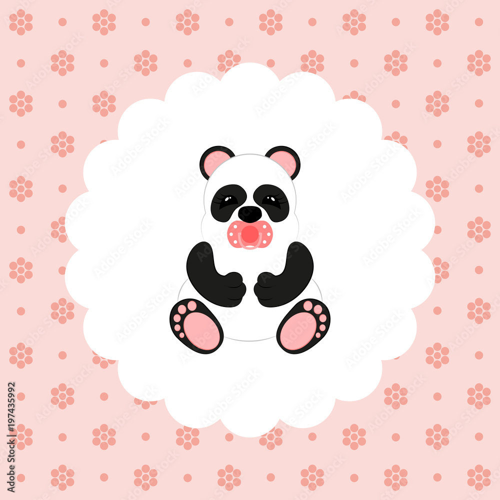 Panda baby. Vector. Flat. Panda baby. Vector. Flat.