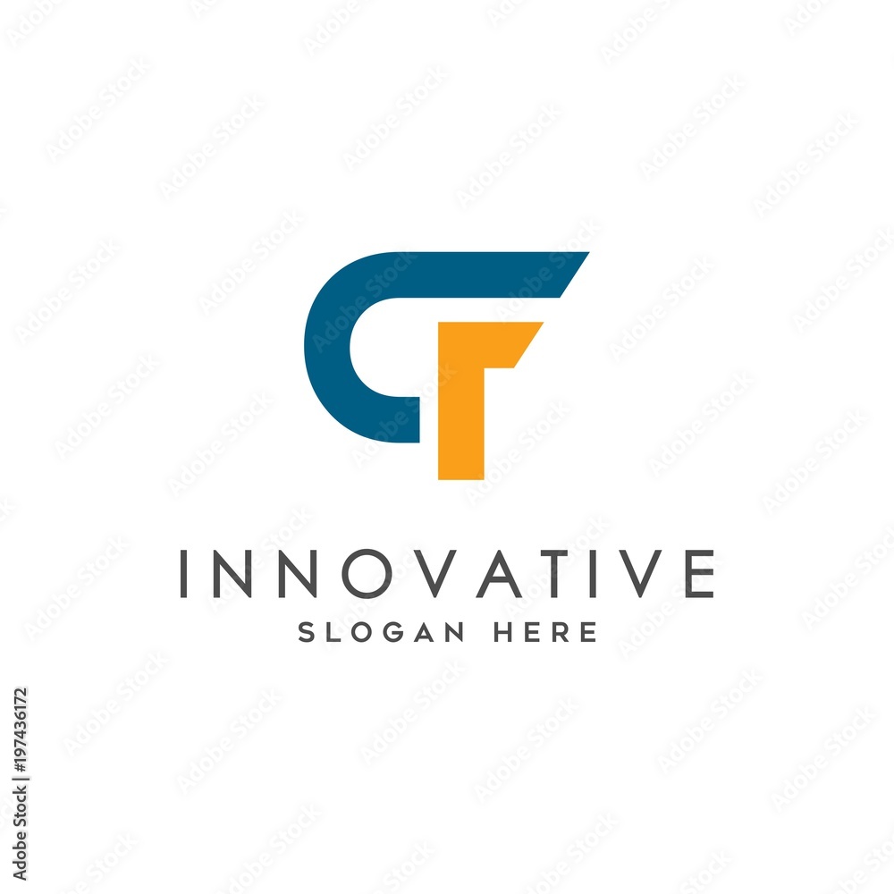 letter CF element logo design letter CF element logo design