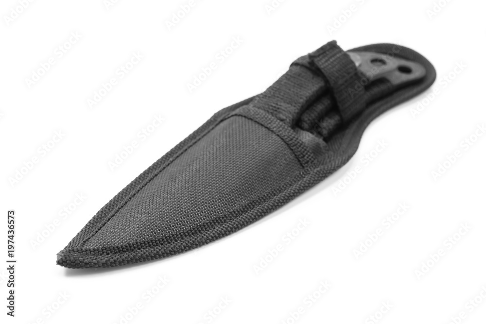 Sharp knife and a black plastic handle. Placed on a white background Sharp knife and a black plastic handle. Placed on a white background
