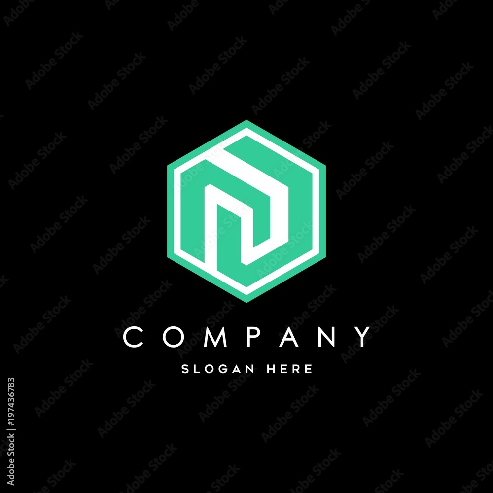 Obraz premium letter ND element logo design