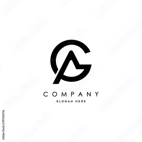 letter AG element logo design