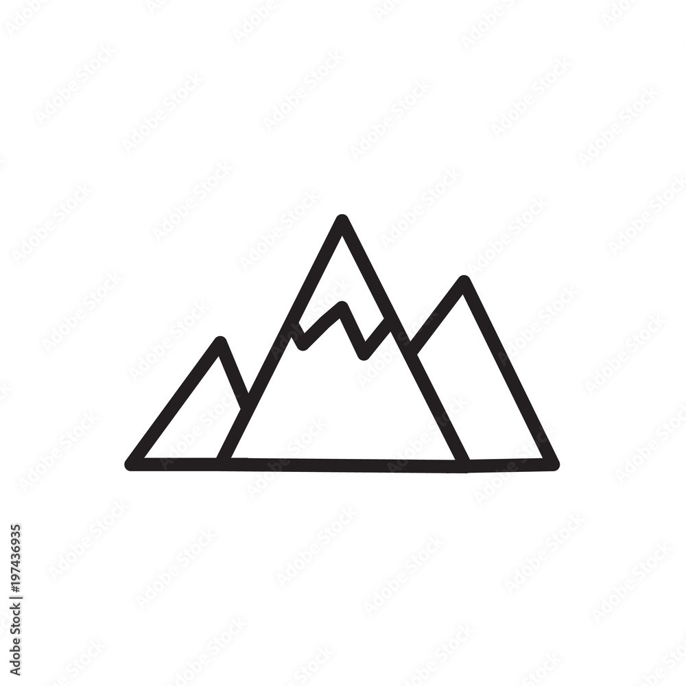 mountain icon Vector illustration, EPS10 . mountain icon Vector illustration, EPS10 .