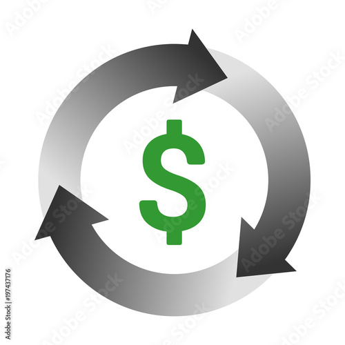 Automatic bill payment or revenue cycle management color vector icon for apps and websites