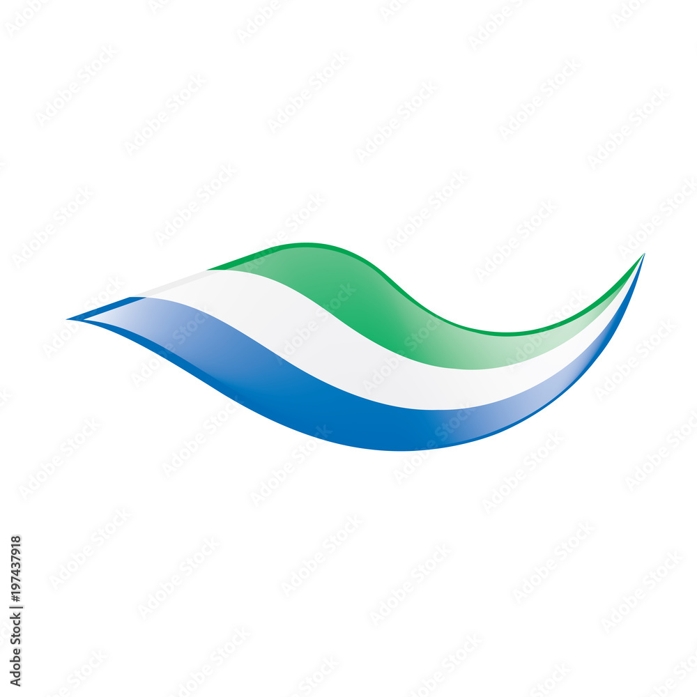 Sierra Leone flag, vector illustration Sierra Leone flag, vector illustration