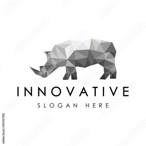 rhino Abstract logo vector