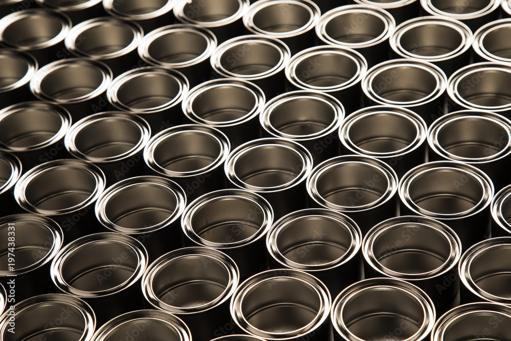 Tin metal cans, Painting background